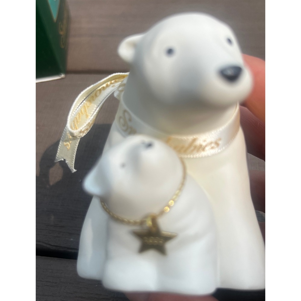 Dept 56 Snowbabies Polar Bear Cub Figurine 1998 Star Charm White Porcelain